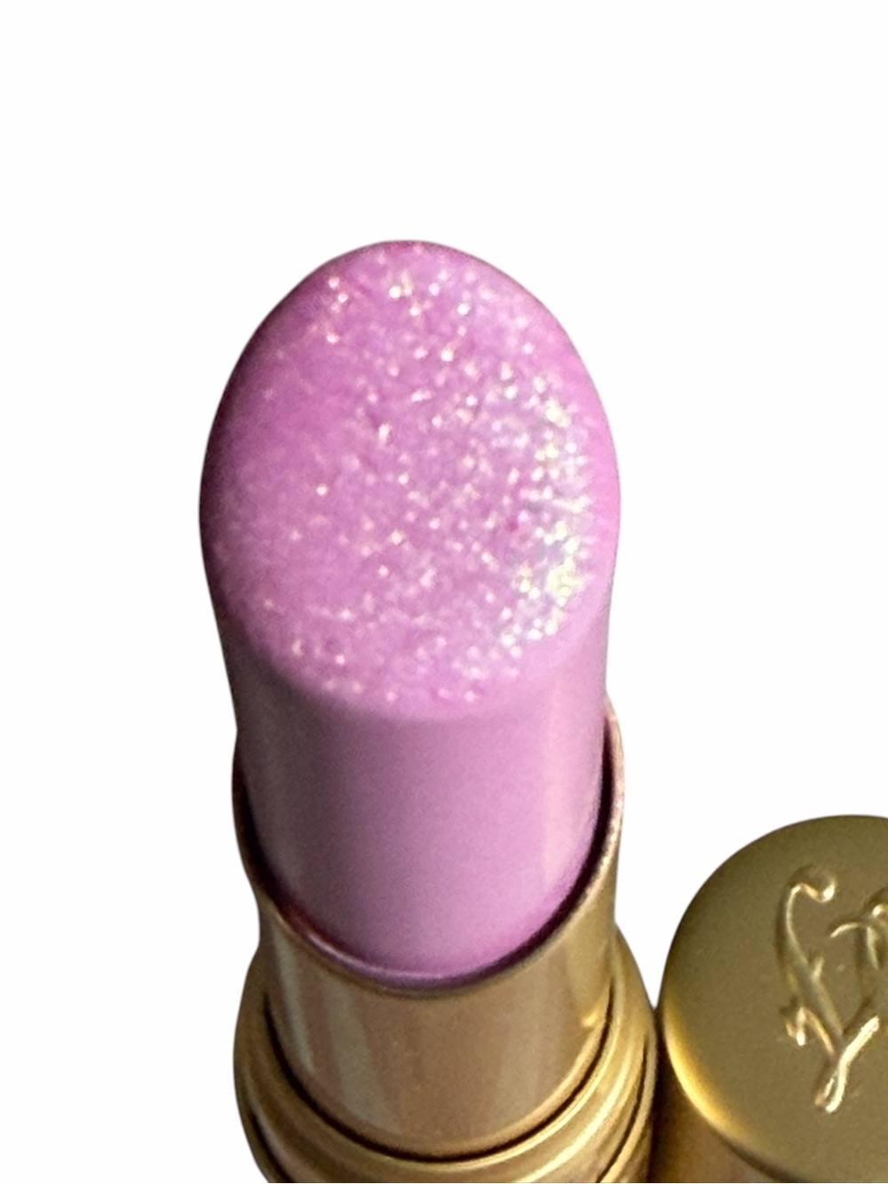 TOO FACED LIMITED EDITION in CLUELESS- Shimmer Cream Lipstick - Gold Case